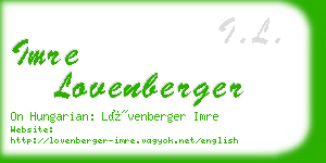 imre lovenberger business card